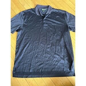 Brooks Brothers Performance Knit Polo Large Navy Cotton Men's Short Sleeve